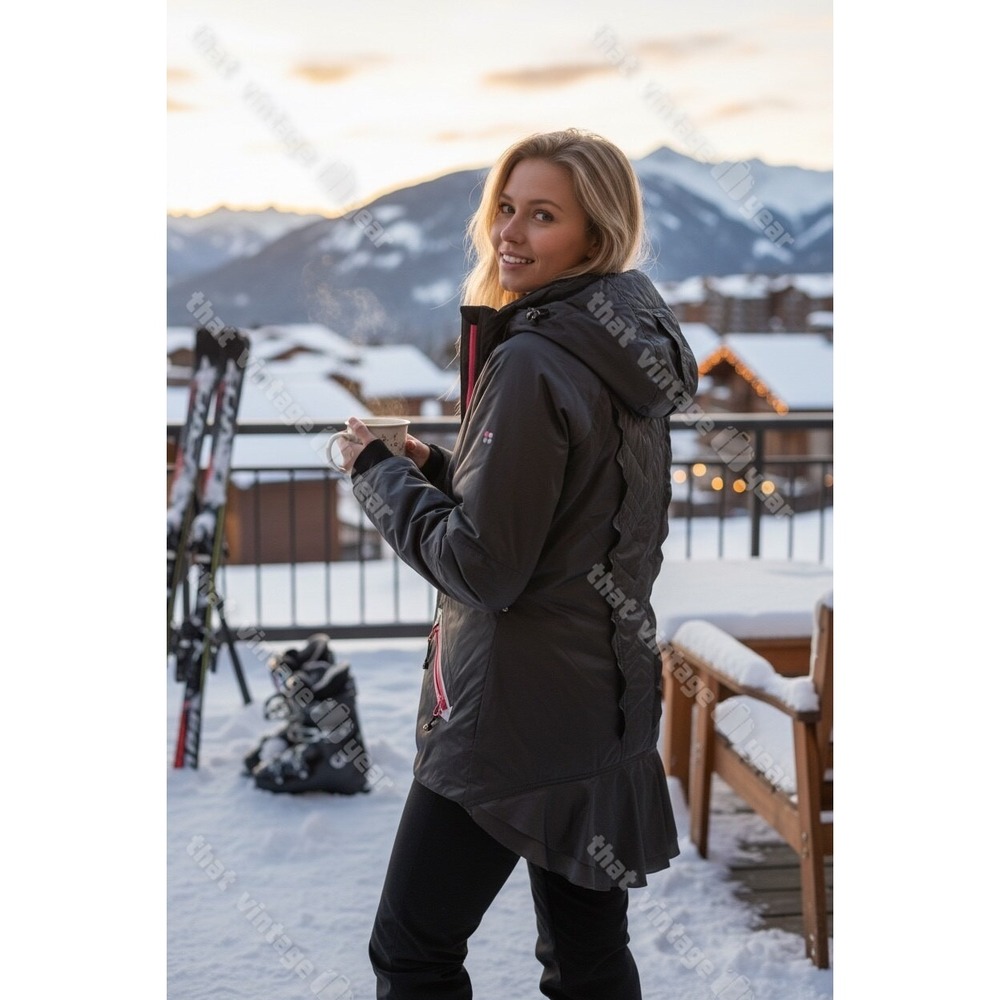 Anthropologie 🇬🇧🚠⛷️Sweaty Betty DELUXE SKI Jacket Med $495 Feminine Ruffle